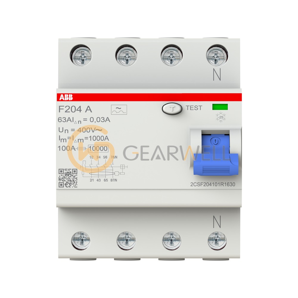 ABB 2CSF204101R1630 F204 A-63/0.03 4P RCCB 63 A 30 mA