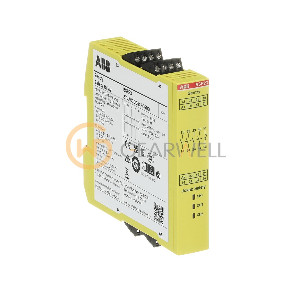 ABB 2TLA010041R0600 Sentry BSR23 Safety Expansion Relay