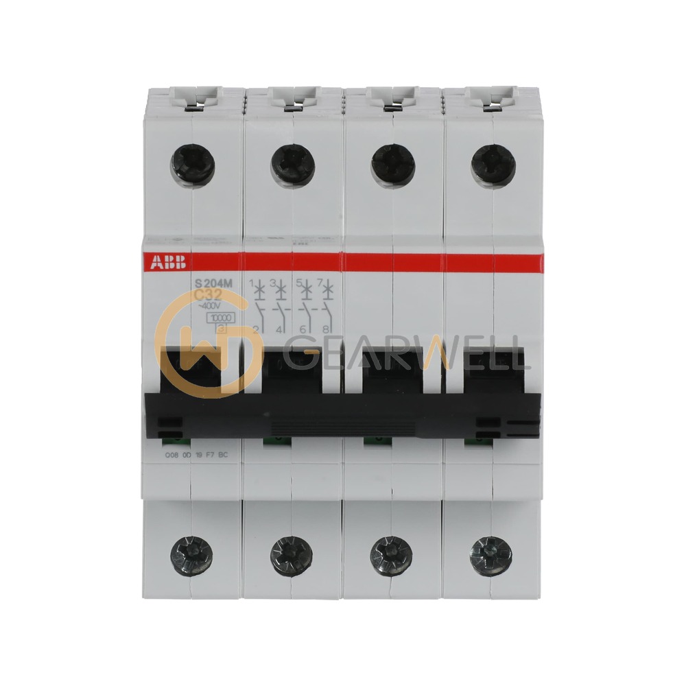 ABB S204M-C32 S200M Miniature Circuit Breaker 4P C 32 A