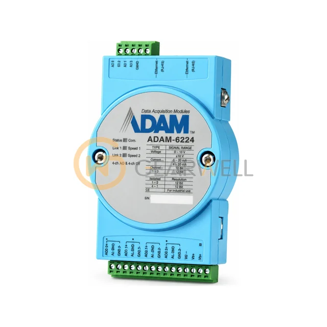 Advantech ADAM-6224 ADAM-6200 4AO/4DI Ethernet Remote I/O Module