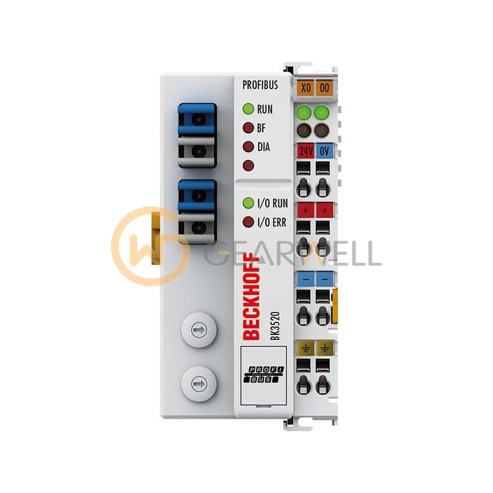 BECKHOFF BK3520 PROFIBUS Economy Plus Bus Coupler, Fiber Optic