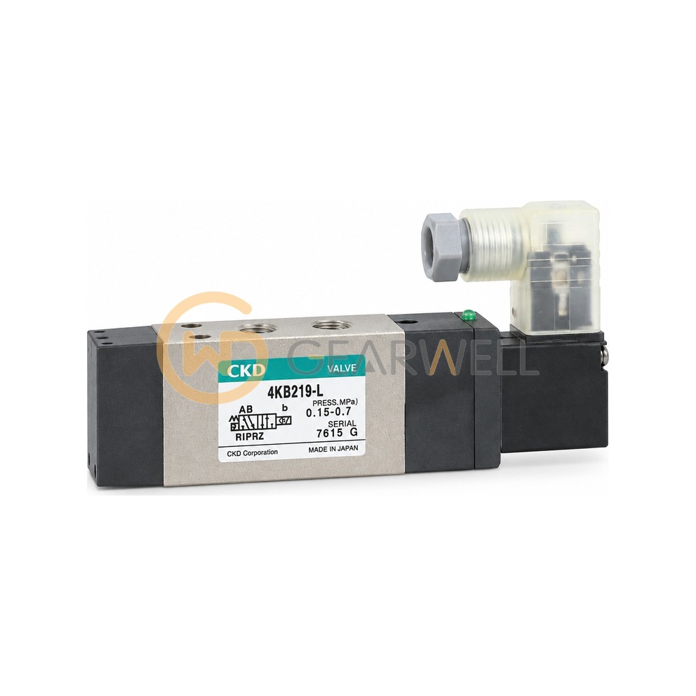 CKD 4KB219-00-L-DC24V 4KB Pilot-Operated 5-Port Solenoid Valve