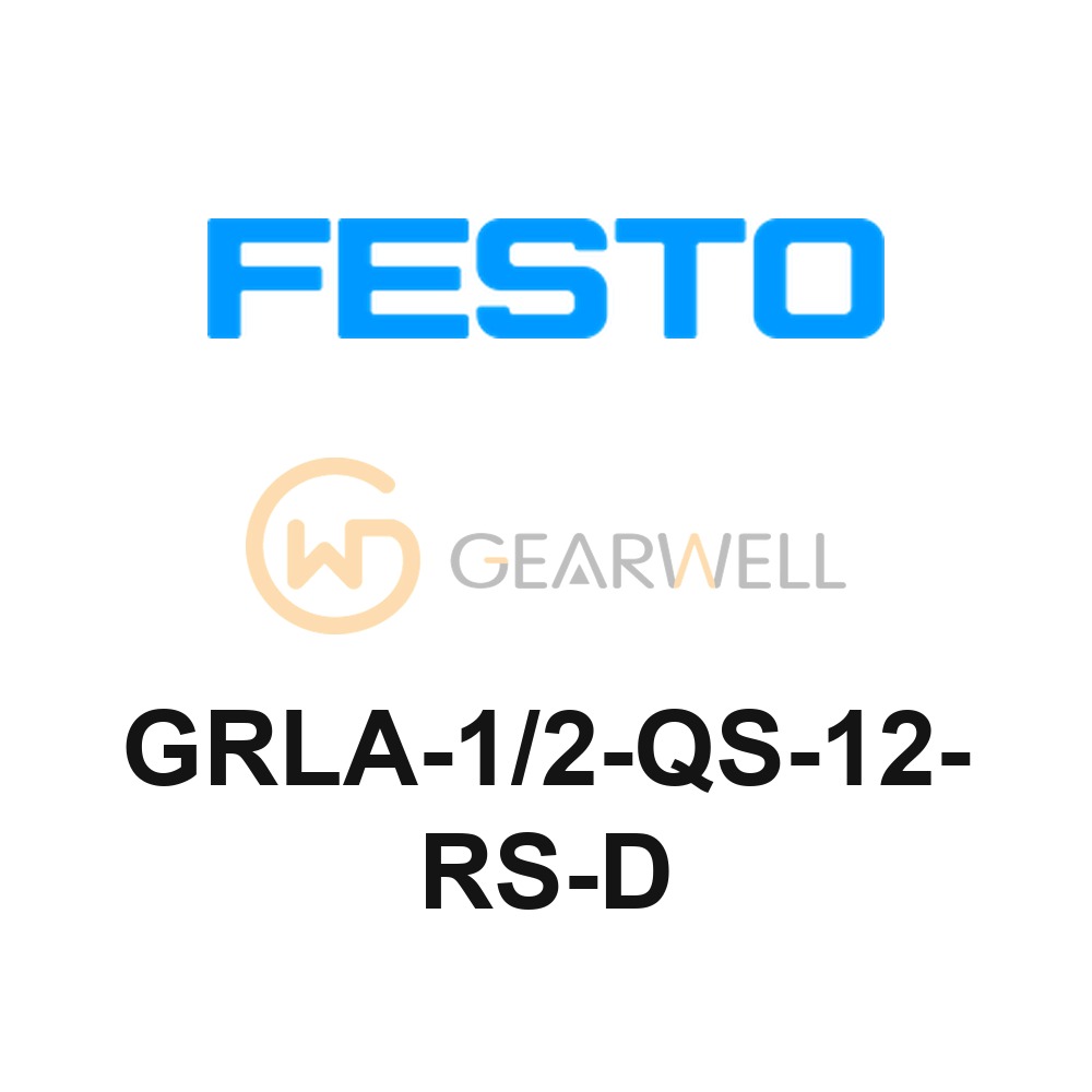 FESTO GRLA-1/2-QS-12-RS-D One-Way Flow Control Valve