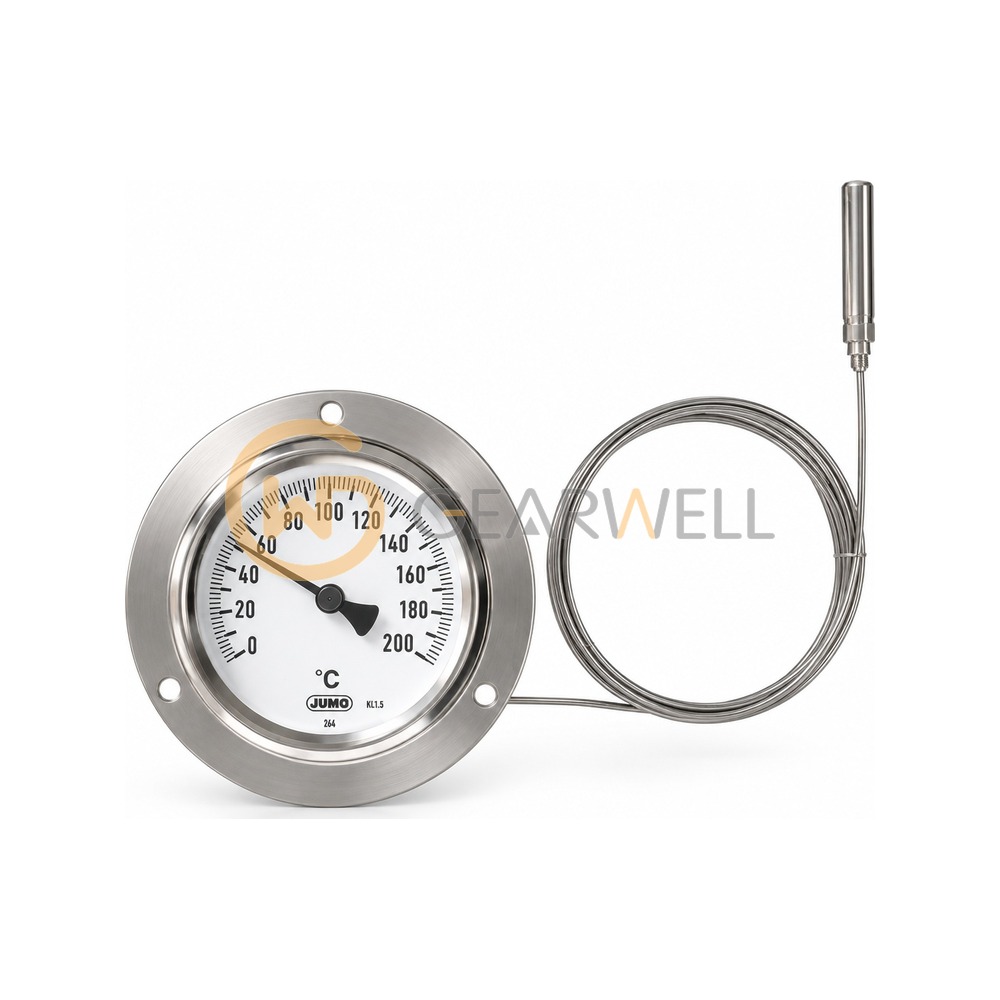 JUMO 608201/2572-932-02-3000-913-8-104-26-26-100/000 Dial Thermometer