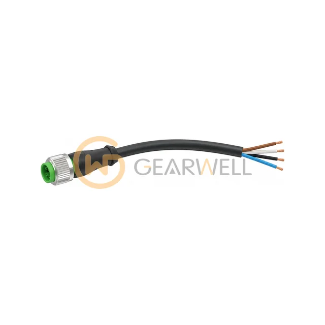 Murrelektronik 7000-12221-6140200 M12 female 0° A-cod. with cable PVC 4x0.34 bk UL/CSA 2m