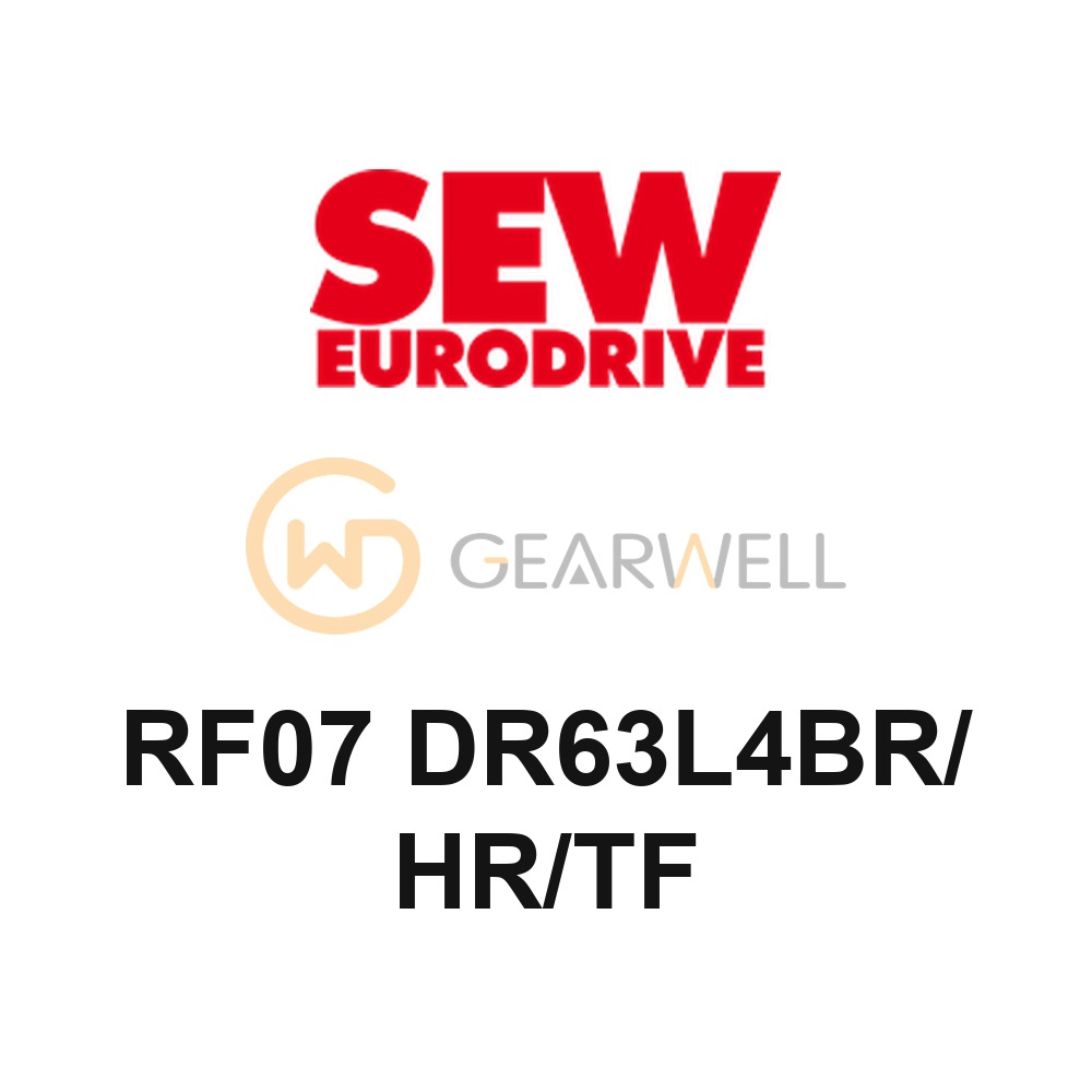 SEW-EURODRIVE RF07 DR63L4BR/HR/TF Helical Brake Gearmotor 0.25 kW