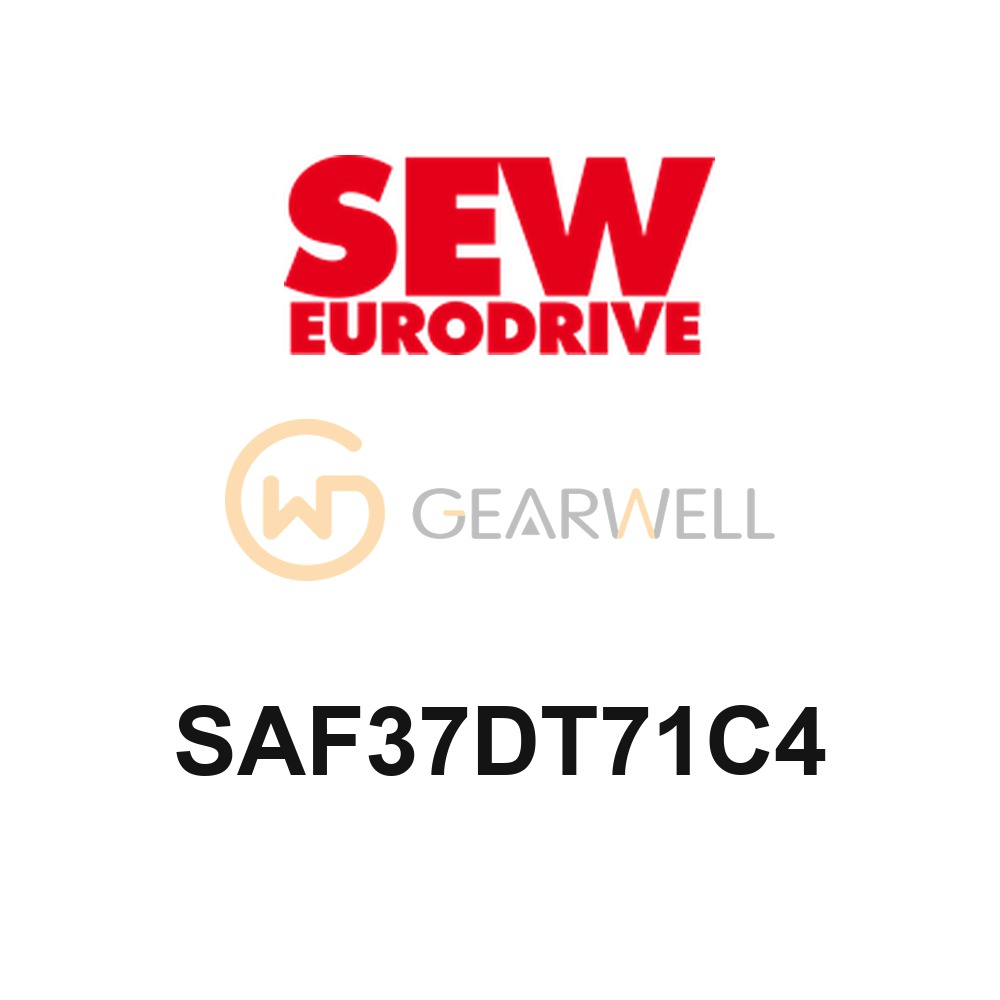 SEW-EURODRIVE SAF37DT71C4 Helical-Worm Gearmotor, Hollow Shaft, Flange