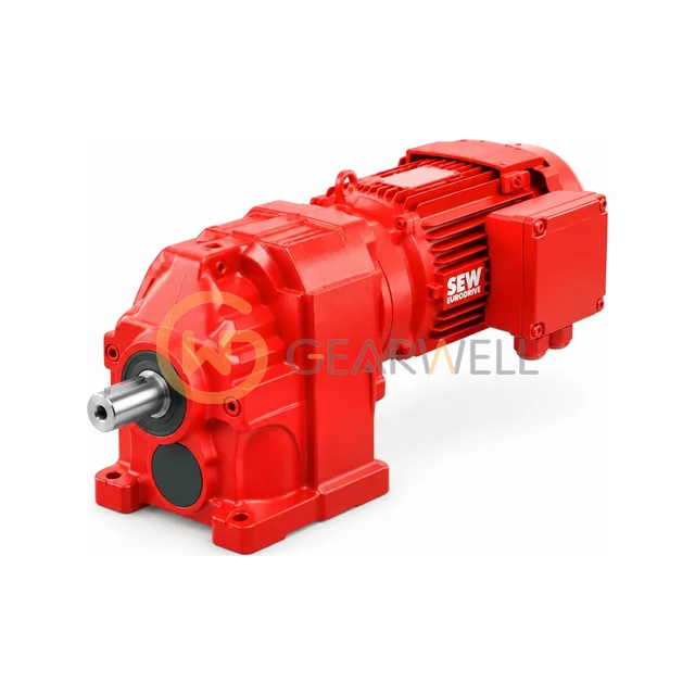 SEW-EURODRIVE SF47 DR63M6 Helical-Worm Gearmotor, B5 Flange, 0.12 kW