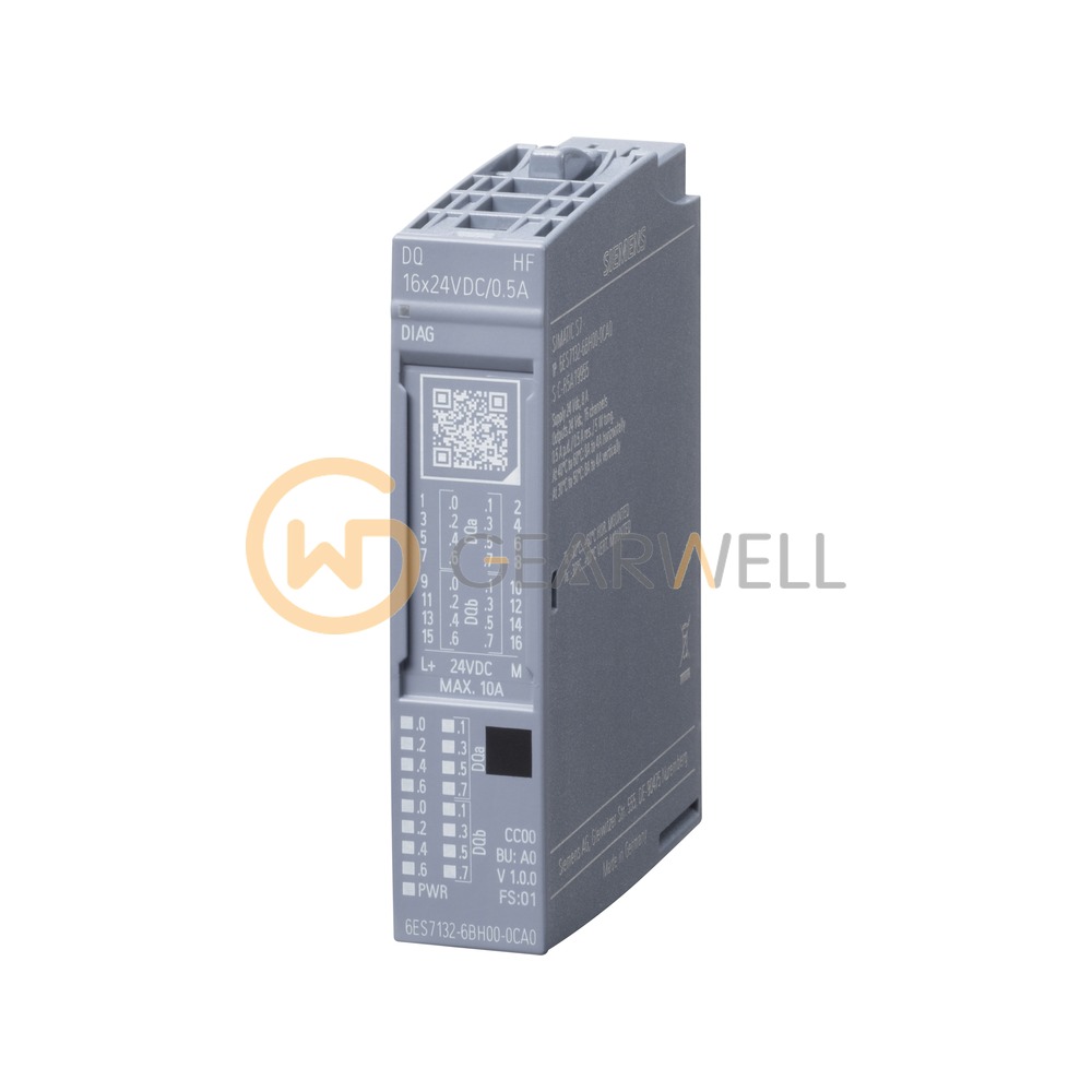 Siemens 6ES7132-6BH00-0CA0 DQ 16x24VDC/0.5A HF Digital Output Module