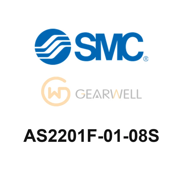 SMC AS2201F-01-08S AS-F Elbow Speed Controller, One-touch Fitting