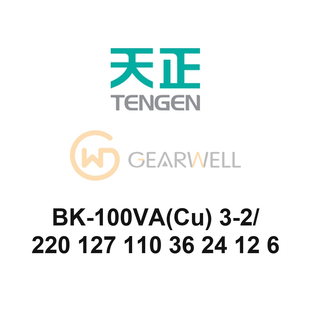 TENGEN BK-100VA(Cu) 3-2/220 127 110 36 24 12 6 Control Transformer