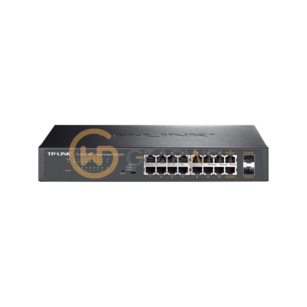 TP-Link TL-SG2218P 16-Port Gigabit PoE+ Cloud-managed Switch