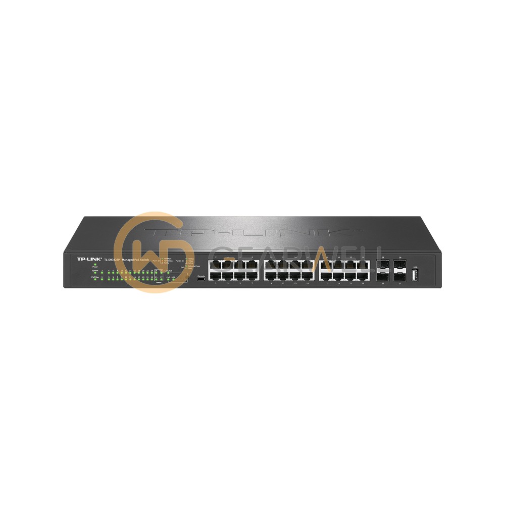TP-Link TL-SH3428P 24-Port Gigabit Managed PoE+ Switch, 4x SFP+