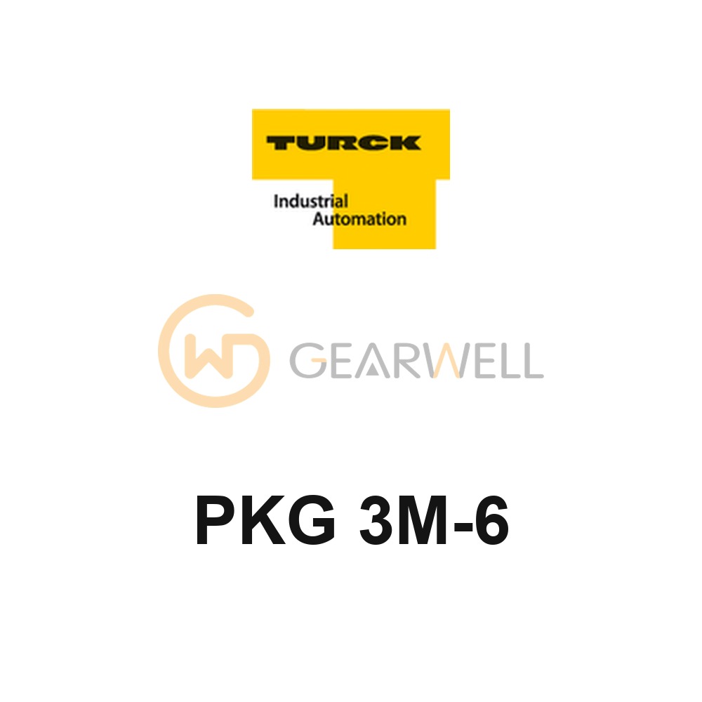 TURCK PKG 3M-6 M8 Female 3-Pin Sensor Cordset 6 m