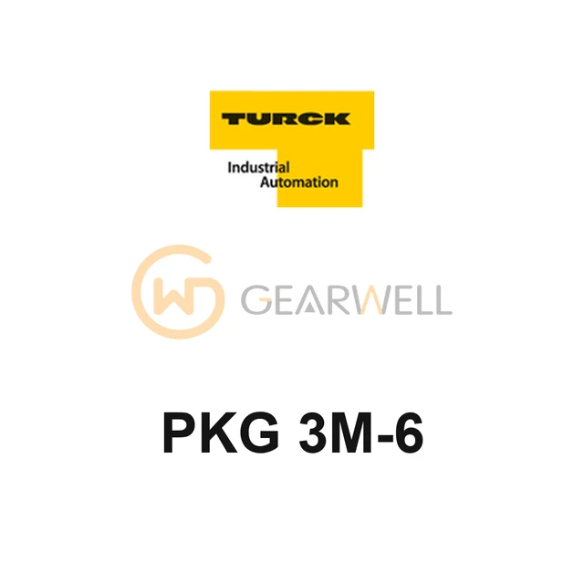 TURCK PKG 3M-6 M8 Female 3-Pin Sensor Cordset 6 m
