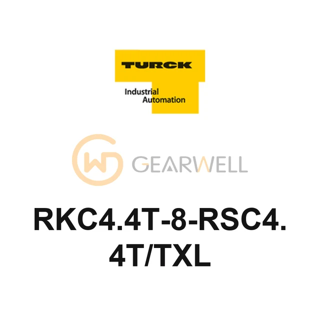 TURCK RKC4.4T-8-RSC4.4T/TXL M12 Extension Cable, 8 m