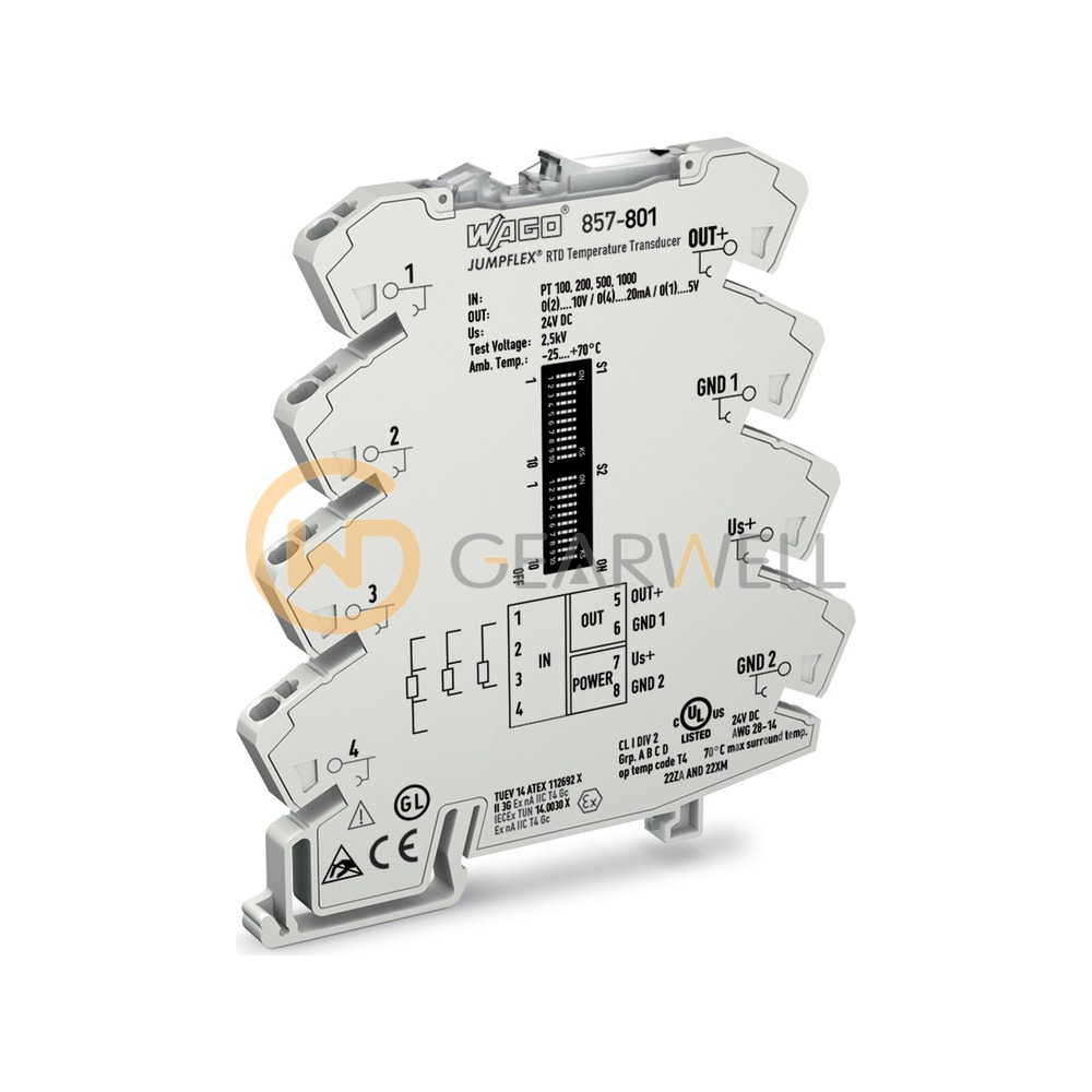 WAGO 857-801 JUMPFLEX RTD Temperature Signal Conditioner