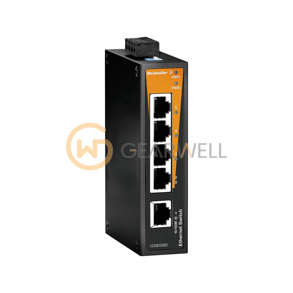 Weidmuller IE-SW-BL05T-5TX 1240850000 5-Port Unmanaged Ethernet Switch