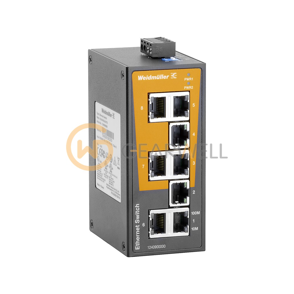 Weidmuller IE-SW-BL08-8TX 1240900000 8-Port Unmanaged Ethernet Switch