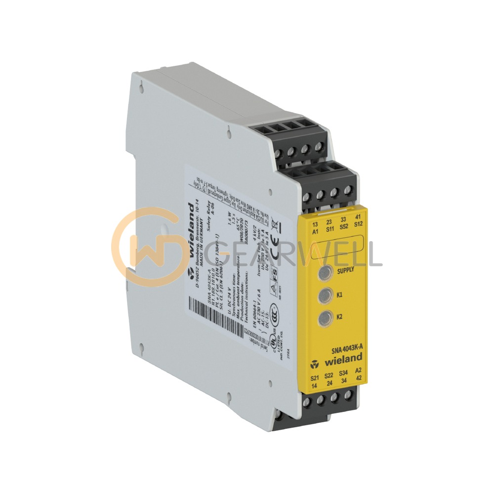 Wieland R1.188.1810.0 SNA4043K-A AC/DC 24V (A) Safety Relay