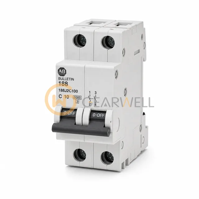 Allen-Bradley 188-J2C100 Miniature Circuit Breaker, 2-Pole, 10 A, C Curve