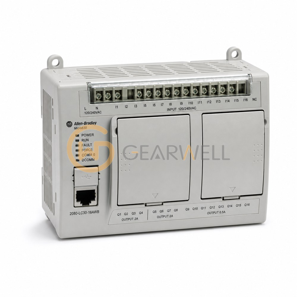 Allen-Bradley 2080-LC30-16AWB Micro830 16-Point PLC, 10 Inputs, 6 Relay Outputs