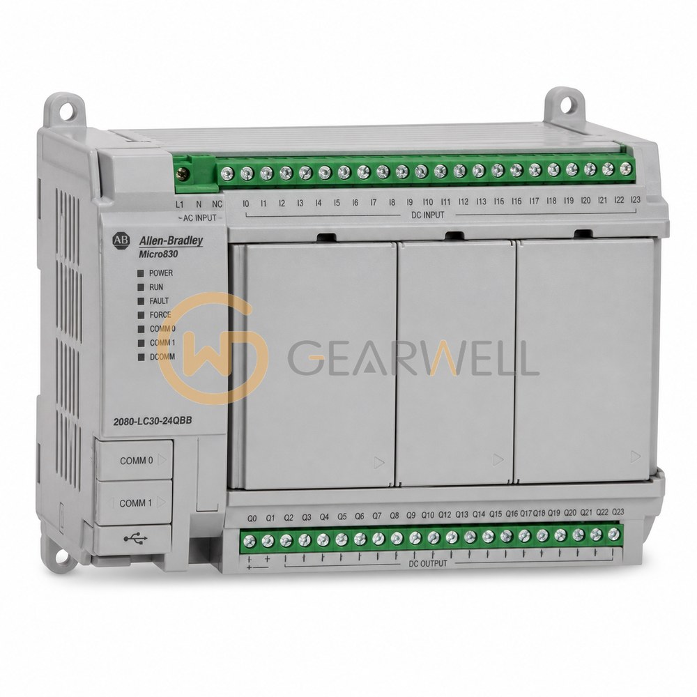 Allen-Bradley 2080-LC30-24QBB Micro830 24-Point PLC, 14 Inputs, 10 Sourcing Outputs