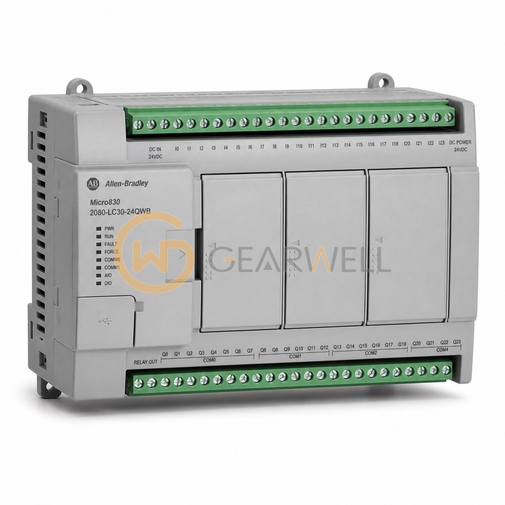 Allen-Bradley 2080-LC30-24QWB Micro830 24-Point PLC, 14 Inputs, 10 Relay Outputs