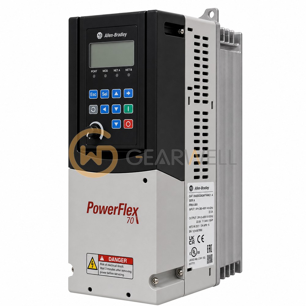 Allen-Bradley 20AD022A3AYYANC1 PowerFlex 70 480 V 15 hp AC Drive