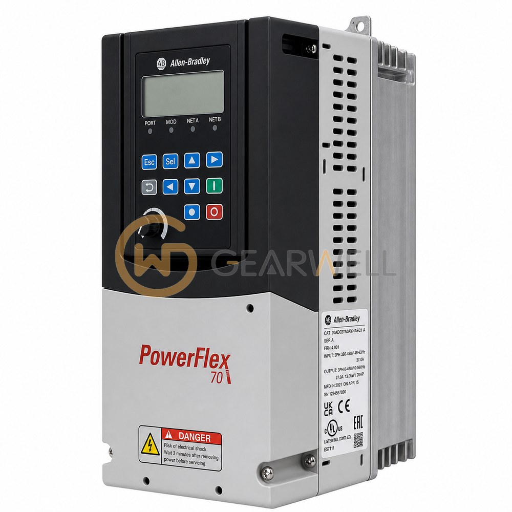 Allen-Bradley 20AD027A0AYNAEC1 PowerFlex 70 480 V 20 hp AC Drive