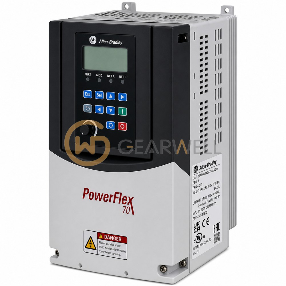 Allen-Bradley 20AD040A3AYNANC0 PowerFlex 70 480 V 30 hp AC Drive