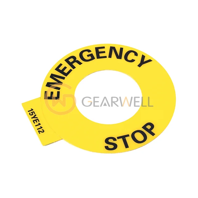 Allen-Bradley 800F-15YE112 Emergency Stop Legend Plate