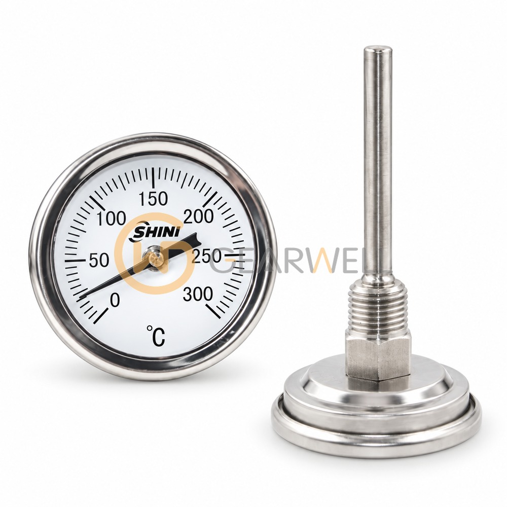 Bimetal Dial Thermometer for SHINI Hopper Dryers