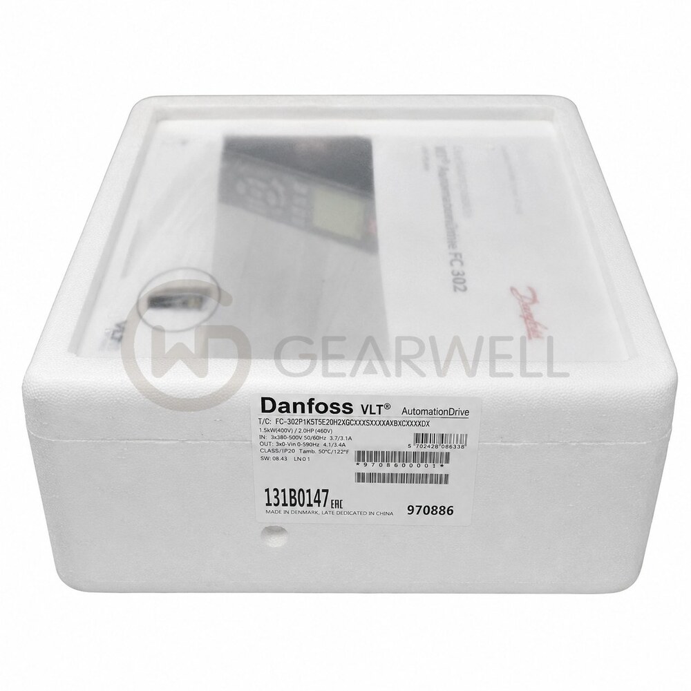 Danfoss FC-302P1K5T5E20H2XGCXXXSXXXXAXBXCXXXXDX Variable Frequency Drive