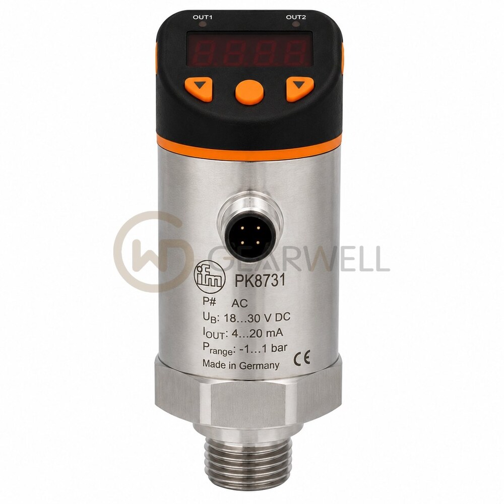 IFM PK8731 Pressure Switch with Intuitive Switch Point Setting