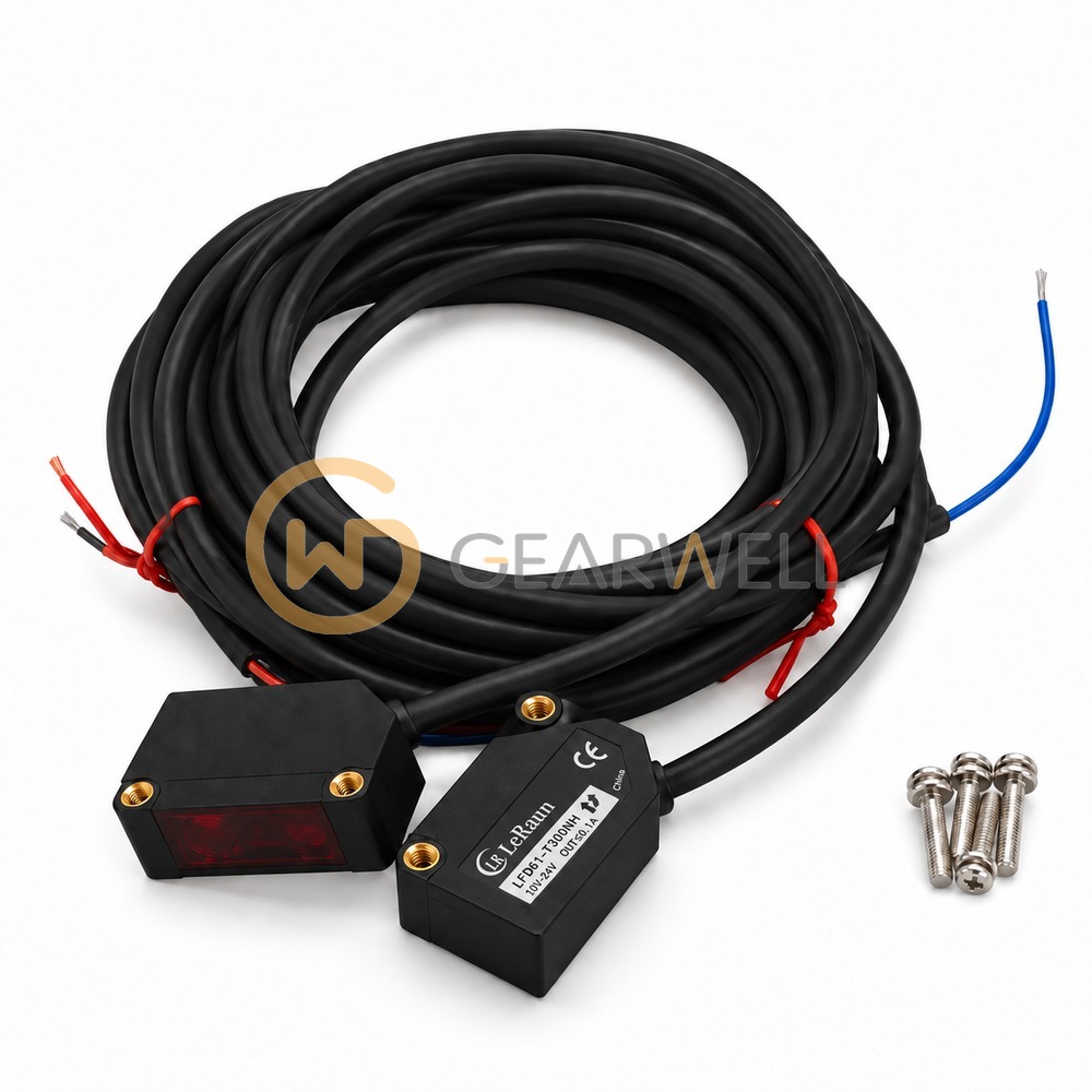LE Raun LFD61-T300NH Through-Beam Photoelectric Sensor Pair for Hopper Loaders