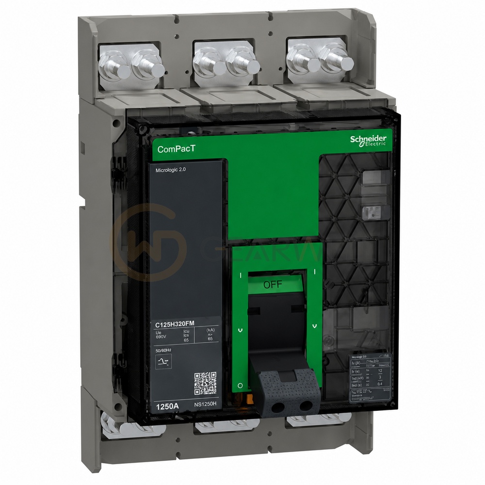 Schneider Electric C125H320FM NS1250H 1250 A 3-Pole Circuit Breaker