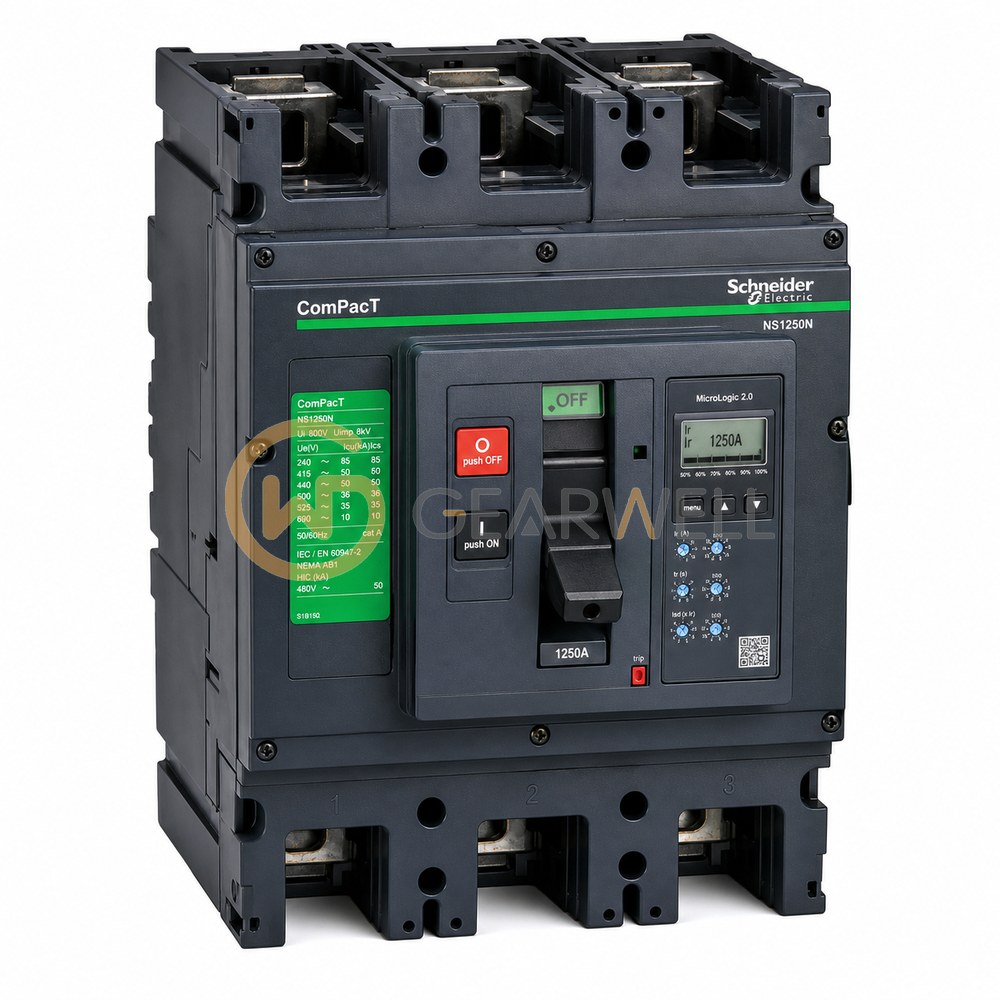 Schneider Electric C125N320FM NS1250N 1250 A 3-Pole Circuit Breaker