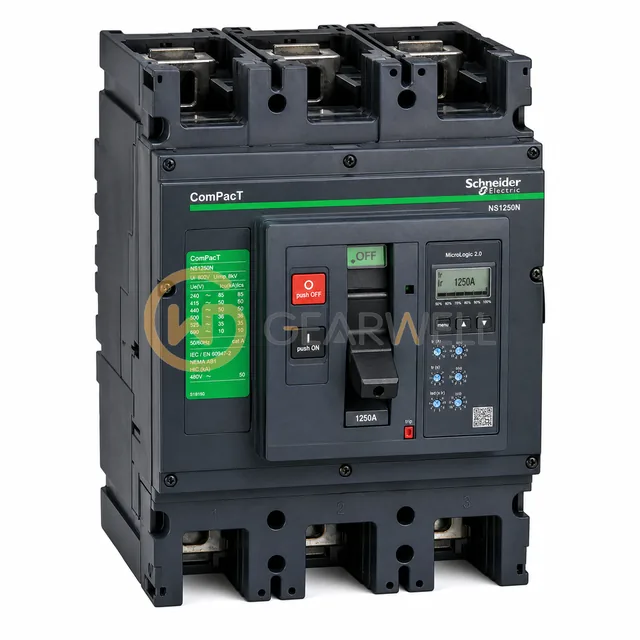 Schneider Electric C125N320FM NS1250N 1250 A 3-Pole Circuit Breaker