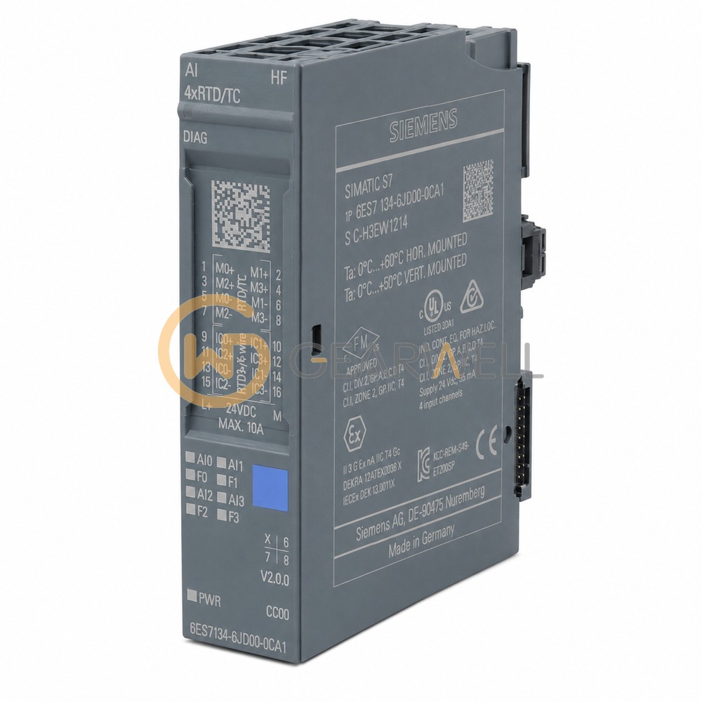 Siemens 6ES7134-6JD00-0CA1 SIMATIC ET 200SP AI 4xRTD/TC High Feature Analog Input Module