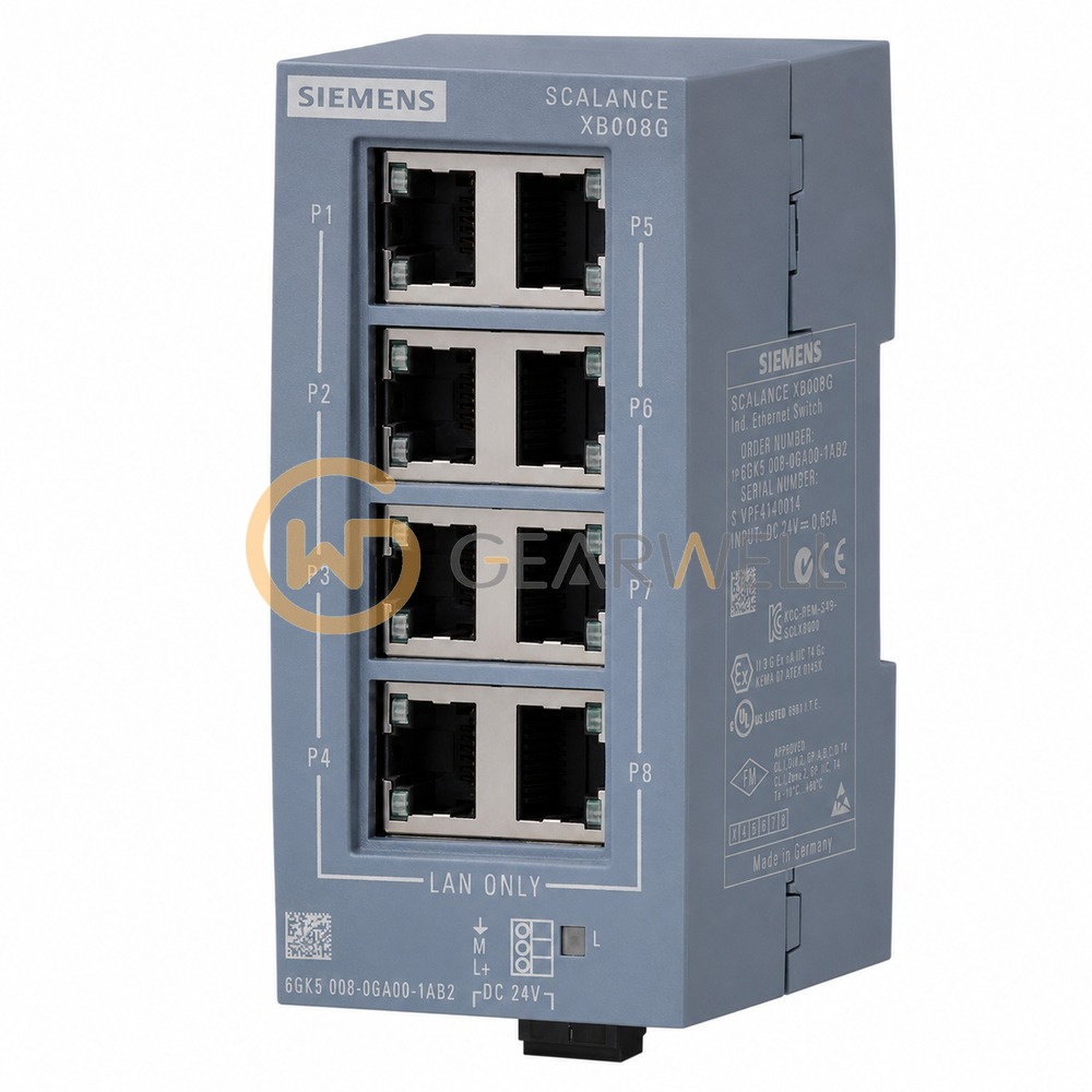 Siemens 6GK5008-0GA00-1AB2 SCALANCE XB008G Industrial Ethernet Switch
