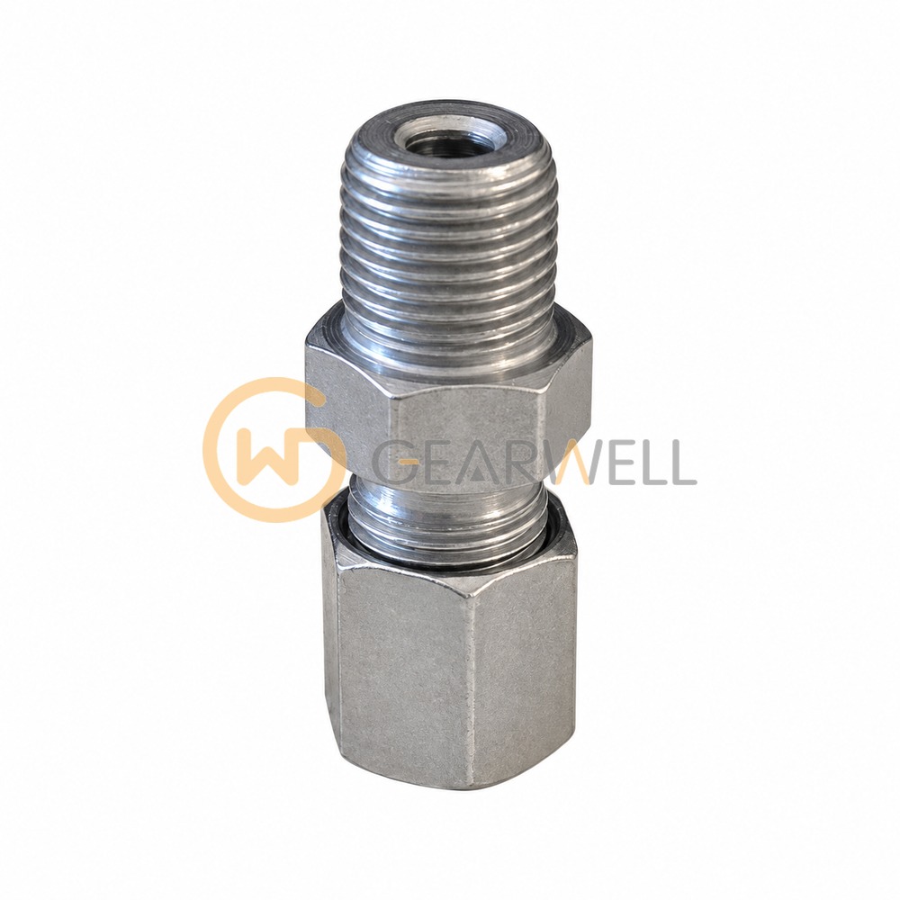 Straight Tube Fitting, 1/8 in x 6 mm
